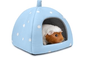 Tierecare Guinea Pig Hideout - Washable Guinea Pig Bed Cozy Hut Hide Hideaway for Small Animal Chinchilla Hedgehog Ferret