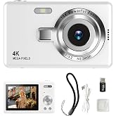 Vexnaro 2.7K 48MP Digital Camera, Compact Camera with 16X Digital Zoom, Photo Camera for with 64GB Memory Card, Card Reader a
