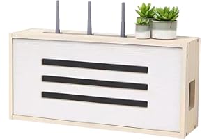 HFGHGDF Caja Router, Caja Router Pared, Router Estantería de TV Cable Ocultar Organizador de Pared, Estante Flotante para Router(Beige)