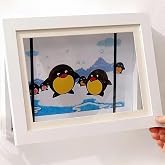 Animokids &Ccedil;ocuk Resim Sanat &Ccedil;er&ccedil;evesi &ndash; Mıknatıslı Kapaklı, Duvara Asılabilir, Etkinlik Sergileme &Ccedil;er&ccedil;evesi, &Ccedil;ocuk &Ccedil;izimleri 