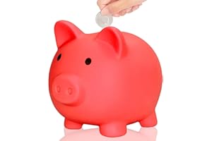 L&W Luck Salvadanaio Maialino, Salvadanaio Infrangibile, Banche di Monete in Plastica, Monete,Spiccioli,Accessori Carini