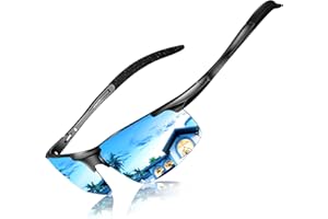 DADA-PRO Polarised Sunglasses Mens Running Driving Cycling Sports Wrap Around Sun Glasses Designer UV Protection Mirrored Shades for Fishing Hiking 8177