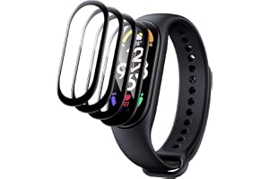 DXULWLM 4 stycken skyddsfilm för Xiaomi Mi Band 7/8, HD-klar, 3D full täckning, bubbelfri, repfri, skärmskydd för Xiaomi Mi Band 7/8
