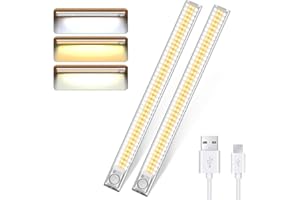 DFGOTOP 160LED Lampe Détecteur de Mouvement Intérieur Rechargeable USB, Lumière d'Armoire Capteur de Mouvement, Éclairage Intérieur Led avec Détecteur Lampe Placard Escalier Couloir Cuisines