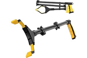 LZZAZ Pro 42"~107 cm Extra Long Litter Pickers, Foldable Handy Assist Grabbers for Disabled, Rotating Head with Magnet Heavy Duty Grabber Stick, Mobility Aids Litter Pickers for Adults(42" Yellow)