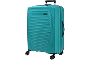 SISET Air Nova - Maleta de Viaje Mediana Expandible (66x45x28/31cm), Fabricada en Polipropileno, 4 Ruedas Dobles Silenciosas y Cerradura Combinación TSA. (Mediana), (80L), (3.8kg), (Turquesa).