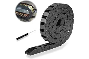 Nizirioo Chaîne De Trainage, 15 X 30 mm Chaîne De Transmission, Chaîne De Remorquage De Longueur 1 M Support De Câble Chaîne De Transport En Nylon Noir Pour Imprimante 3D CNC Routeur Machine