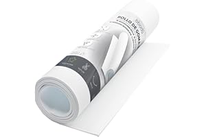BIBODU Rotolo di Gomma Eva Bianco 5mm di Spessore | Dimensioni fogli 150cm x 32cm, Densità 80 kg/m3 | EVA foam per Creazioni DIY, Foam Cosplay, Halloween | Adatto Bambini e Bambine
