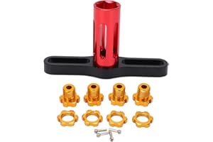 VGEBY Rc Dadi Rad Haben splamato, 4 Set 17 mm Sei Noci Cand hubs Reors in Cerric per 5353x E - REVO Summit 1/10 RC Car (Gold) Automodell Jouet
