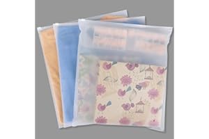 Svaldo Bolsas Guardar Ropa Esmeriladas, 50 Piezas 35 * 40cm Bolsas Zip Para Ropa, Bolsas Viaje Organizador Plastico, Organizador de Maletas para Viaje para Ropa (con Orificios de Ventilación)