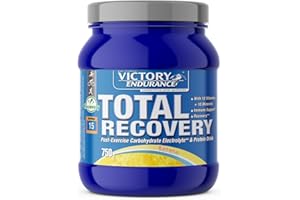 VICTORY ENDURANCE Total Recovery (750g) Sabor Banana, Preparado Bebida Post-Entreno de Carbohidratos Electrolitos y Proteínas, Con BCAA 2:1:1, 12 Vitaminas y 9 Minerales, Recuperación Rápida