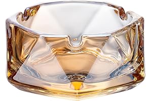 Aunlix askkopp av glas, stora cigarrer, askkoppar, hushåll och restaurang ashtray, kontor skrivbord askkopp, skrivbordsdekoration (bärsten)