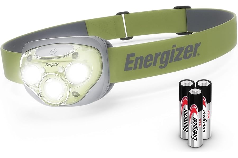 Energizer Vision HD+ 260 Lumen Head Torch, Super Bright LED, 7 Modes, Long Lasting Batteries Included, Water Resistant, Compact, Long Range, Ideal for Camping, Hiking, Running, Dog Walking & DIY.