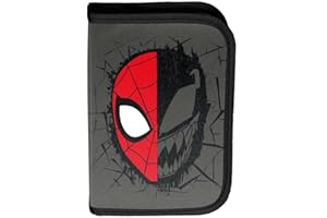 Paso The Marvel Spiderman Venom Equipment Fold-Out Pencil Case, szary, rozszerzalny piórnik