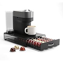 Portacapsule Nespresso Trasparente In Vetro E Metallo – Capienza 60 Cialde, Con Cassetto Scorrevole