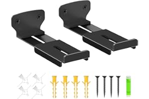 NOTIELA Soundbar-Wandhalterung für Samsung, Bose, Vizio, LG, Sony. Soundbar-Halterung mit Einstellbarer Tiefe von 8,9–16 cm. Soundbar-Halterungen unter dem Fernseher, Tragkraft bis zu 17,7 kg.