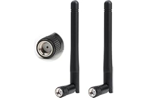 TINSHOW 2 Pack WiFi Antenna RP-SMA WiFi Aerial 2.4GHz 5GHz 5.8GHz 3dBi MIMO Male Dual Band External Connector for Router Network Card USB Adapter Monitor PC