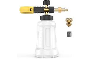 OHAYORI Snow Foam Lance Compatible with LAVOR/Parkside/Spear and Jackson Pressure Washer, Adjustable Car Washer Sprayer, 1L Foam Cannon Bottle Soap Dispenser with Upgraded Nozzle