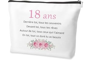 RRIGETEN Cadeau 18 Ans Fille,Cadeau 18 Ans,Cadeau Fille 18 Ans,Cadeaux Anniversaire Femmes,Idee Cadeaux Femmes Anniversaire,Trousse à Maquillage,Cadeau Noel