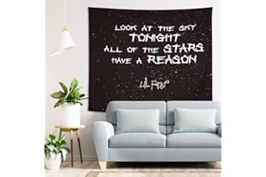 HCDZF Lil Peep Star Shopping Songtexte Sternenhintergrund Boutique Tapisserie Wandbehang Wandteppich Home Decor (S:59ʺ × 39ʺ)
