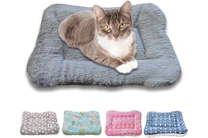 RIOUSSI Lit chaud pour lapin, cochon d'Inde pour petits animaux, lapins, chinchillas, hérissons, bébés, chats, furets, 47 x 35,6 cm, gris pur