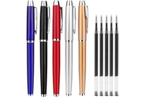 PENGHAIYUNFEI Rollerball Pen - 5 Pack of Ballpoint Ball Pen for Men Women Executive Business Office School Use,Executive Nice Pens for Business Birthday Gift with Gift Box,5 extra 0.5 mm Refills