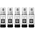 CANOFF 011 Black Compatible Refill Ink for Epson L8180 / L8160 Printer – Compatible Ink Bottle for Epson 011/012 Ink (Black 5)
