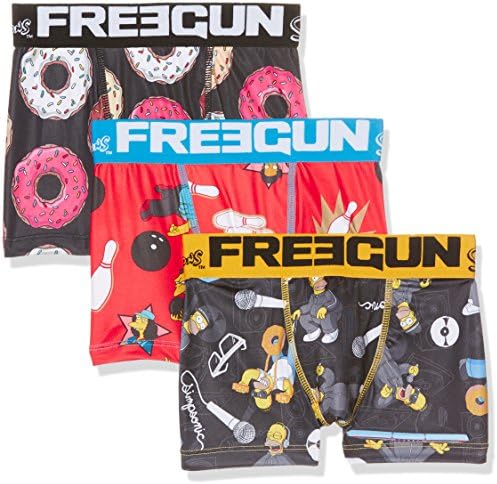 Freegun Simpsons Boy's Simpson Freegun Packx3 Boxer Shorts, Mehrfarbig (Multicolor A2), 8 Years pack of 3