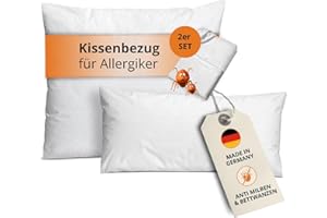 sleepling zestaw 2 poszewek na poduszki Evolon Encasing 80 x 80 cm, odporne na roztocza, dla alergików na kurz domowy