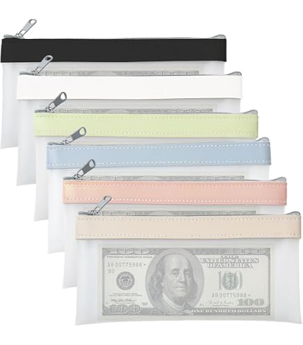 Lot De 8 Pochettes De Rangement étanches A5 (23x18 Cm) – Pour Billets, Documents, Pièces – Tissu Oxford, Zip – Organisation Sécurisée - 12