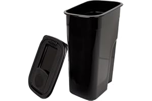 boutiquechatetchien Boîte Verseuse à Croquettes pour Chat et Chien Conteneur Hermétique Anti Odeurs 4L Distrribué par une Petite Entreprise Française (Rectangulaire Noir)