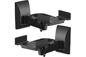 TNP PRODUCTS TNP podwójny uchwyt ścienny do głośników regałowych 2 x uchwyty głośników do głośników Surround-Sound? Regulowany uchwyt na głośnik regałowy do domu i studia, do 30 kg