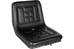 CLEADONG Schleppersitz Traktorsitz Universalsitz,Trecker Sitz, Sitz für Aufsitzmäher Rasentraktor Minibagger Staplersitz Sitz Black