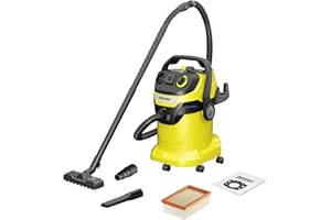 ‎KÄRCHER Kärcher Nass-/Trockensauger WD 5 P V-25/5/22, inkl. Steckdose, Flachfaltenfilter, patentierter Filterbox, Filterreinigung, Vliesfilterbeutel, 1.100 W, Kunststoffbehälter: 25 l, Saugschlauch: 2,2 m