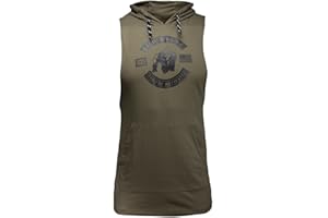 GORILLA WEAR Lawrence Hooded Tank Top - Dark Green