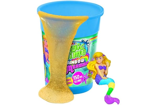 CRAZE Magic Slime SIRÈNE - Slime Enfant 1x Boîte 150ml avec Figurine sirène à l'intérieur - Jouet Sirène, Couleurs aléatoires