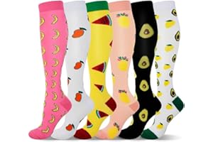 LEOSTEP 20-30mmHg Kompressionsstrümpfe für Damen & Herren (6 Paar) – Atmungsaktive Stützstrümpfe für Reisen, Sport, Flug, Laufen, Radsport, Schwangerschaft