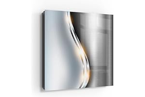 DEQORI Skrzynka na klucze, czarna, 30 x 30 cm, motyw eleganckiego wzornictwa wektorowego, ze szkła i metalu, szafka na klucze z 50 haczykami + 2 magnesami, nowoczesne pudełko magnetyczne i do pisania