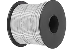 sourcing map 22AWG Stranded PVC Hookup Wire 50m/164ft Grey, Electrical UL1007 Spool Tinned Copper Wire for Internal Connecting, Marine
