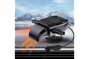 Mokeum stufetta Auto, riscaldatore per Auto, 12 V, 150 W, 2 in 1, Riscaldamento/Raffreddamento, per sbrinamento e Parabrezza e sbrinatore rapido (Nero)