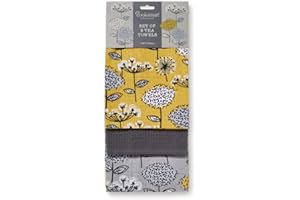 Cooksmart British Designed Pack of 3 Tea Towels | Luxury Tea Towels for Kitchen | Modern Designed Tea Towel Set
