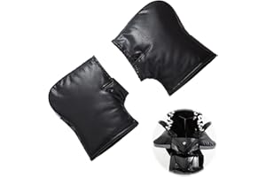 AsyinXson Motorrad Lenker Handschuhe,Lenker Handschuhe Motorrad Handwärmer,Lenkerhandschuhe Fahrrad Winter,wasserdichte Verdickt Plüschfutter Lenkermuffen mit Reflektierendes
