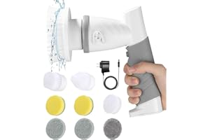 JUTYUM Electric Cleaning Brush Cordless Electric Cleaning Brush with 8 Interchangeable Drill Brush Heads, Electric Brush for Cleaning with Handle, Electric Spin Scrubber