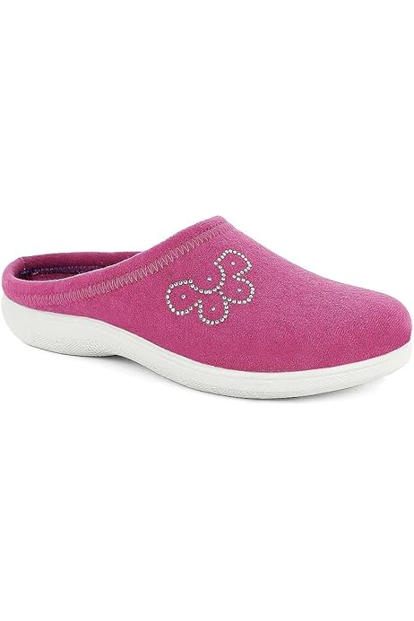 Pantofole In Spugna Con Fiore - Comode E Leggere Per Casa, Donna - Foto 3