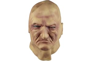 ASVP SHOP Mascarilla Hombre Realista Viejo Masculino Disfraz De Halloween Bruiser Gorila Látex