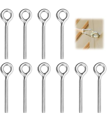 10 Uds. M4 Anillo De Elevación Pernos De Ojo 304 Anillo De Elevación De Acero Inoxidable Pernos De Ojo Hardware Tuerca De Ojo Forma De Anillo De Rosca Macho Tornillo De Anillo