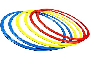 Faroby 6 st träningsringar, 40 cm träningsringar i plast bärbara gymtillbehör för hastighet och övningsspel