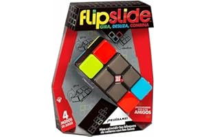 MOOSE TOYS Juego electrónico portátil FLIPSLIDE - ¡Gira, DESLIZA, COMBINA! Haz coincidir los Bloques de Colores con Las Luces. 4 Modos de Juego. Multijugador. ¡Reta a Tus Amigos!