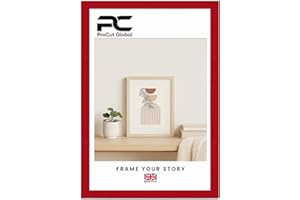 PROCUT GLOBAL LTD Procut Global 40X30CM Red Picture Frames - Modern Wooden Photo Frame with Shatterproof Perspex for Wall or Tabletop - Perfect for Posters, Certificates, Prints - Sizes & Colors Available