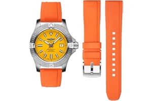 AIYIRUO Paski do zegarków z kauczuku fluorowego 19 mm, 20 mm, 21 mm, 22 mm, miękkie i trwałe, szybkie zapięcie, pasek zapasowy kompatybilny z Omega,